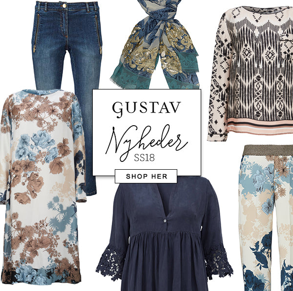 Fine kjoler og printede bluser fra Gustav - forår 2018
